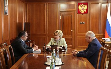 Валентина Матвиенко провела встречу с главой Республики Дагестан Сергеем Меликовым