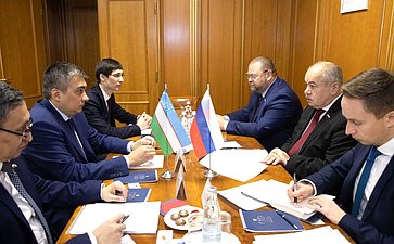 Встреча И. Умаханова с Послом Республики Узбекистан в РФ Б. Асадовым