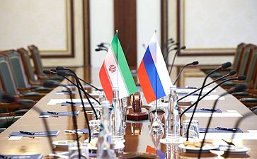 Встреча заместителя Председателя Совета Федерации Константина Косачева с руководителем Организации Гостелерадио Исламской Республики Иран Пейманом Джебели