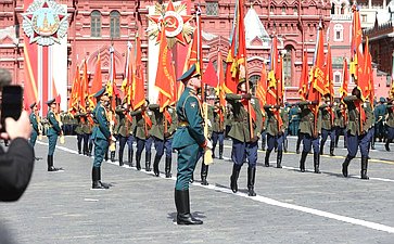Председатель Совета Федерации Валентина Матвиенко присутствовала на военном параде в ознаменование 80-й годовщины Великой Победы