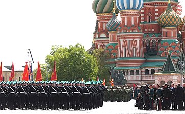 Председатель Совета Федерации Валентина Матвиенко присутствовала на военном параде в ознаменование 80-й годовщины Великой Победы