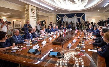 Встреча с делегацией Конгресса США в Совете Федерации, 2018