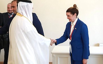 Сенаторы Мохмад Ахмадов и Юлия Лазуткина провели встречу с Председателем Комитета по здравоохранению, государственных услуг и окружающей среды Консультативного совета Государства Катар Мубараком Аль-Кувари