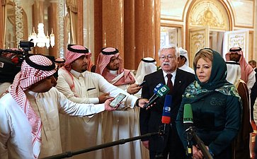 Брифинг В. Матвиенко по итогам встречи с Председателем Консультативного совета Саудовской Аравии