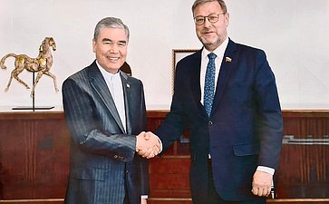 Встреча Константина Косачева с Национальным лидером туркменского народа, Председателем Халк Маслахаты Туркменистана Гурбангулы Бердымухамедовым