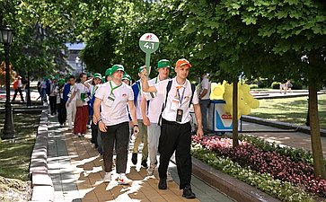 Диалоговая площадка участников проекта «Поезд Памяти» с председателем Совета Республики Нацсобрания Республики Беларусь Натальей Кочановой и заместителем Председателя СФ, председателем российского оргкомитета проекта Константином Косачевым