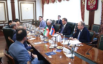 Встреча заместителя Председателя Совета Федерации Константина Косачева с руководителем Организации Гостелерадио Исламской Республики Иран Пейманом Джебели