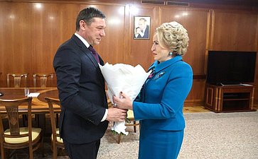 Встреча Председателя Совета Федерации Валентины Матвиенко с главой Тамбовской области Евгением Первышовым