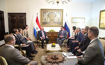 Встреча делегации СФ с министром иностранных дел Республики Парагвай Эладио Лоисагой