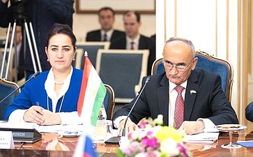 Заседание Комиссии по сотрудничеству Совета Федерации и Маджлиси мили Маджлиси Оли Республики Таджикистан