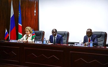 Выступление Председателя Совета Федерации В. Матвиенко перед депутатами двух палат Парламента Республики Намибии