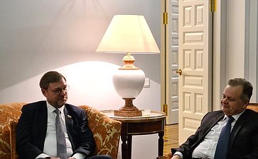 Встреча заместителя Председателя СФ Константина Косачева с Чрезвычайным и Полномочным Послом Федеративной Республики Бразилии в РФ