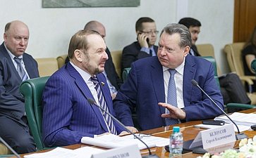 Заседание Комитета Совета Федерации по аграрно-продовольственной политике и природопользованию Белоусов и Невзоров