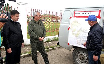 Баир Жамсуев в ходе рабочей поездки в регион ознакомился с паводковой обстановкой на территории Агинского Бурятского округа
