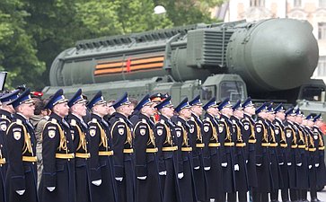 Председатель Совета Федерации Валентина Матвиенко присутствовала на военном параде в ознаменование 80-й годовщины Великой Победы