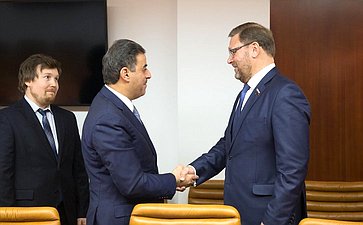 Встреча Константина Косачева с Чрезвычайным и Полномочным Послом Ливана Шауки Бу Нассаром