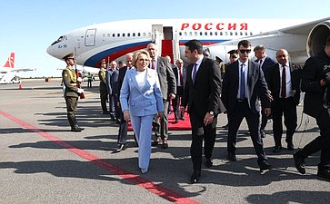 Валентина Матвиенко прибыла в Армению с официальным визитом