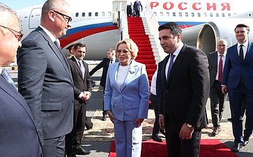 Валентина Матвиенко прибыла в Армению с официальным визитом
