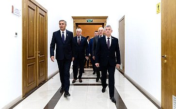 Встреча членов Координационного совещания с руководством Маджлиси намояндагон Маджлиси Оли Республики Таджикистан