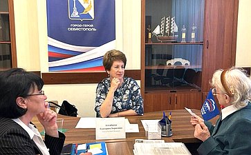 Екатерина Алтабаева в Севастополе провела личный приём граждан