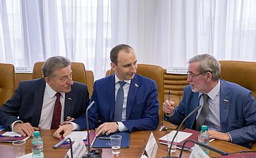 С. Лукин, М. Марченко и А. Ермаков Заседание Комитета СФ по федеративному устройству, региональной политике, местному самоуправлению и делам Севера