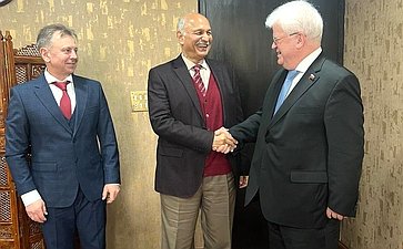 Владимир Чижов провел встречу с Председателем Комитета по обороне Сената Пакистана Мушахидом Хусейном Саидом