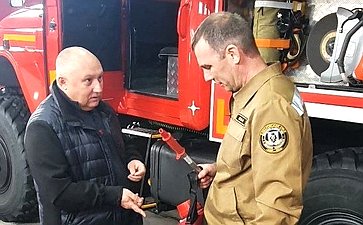 Андрей Базилевский побывал в Пожарной части Противопожарной службы № 61 Хабаровского края