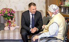 А Двойных встретился с ветераном Великой Отечественной войны, всю жизнь проработавшей в агропромышленном комплексе