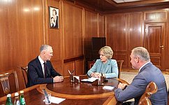 Председатель Совета Федерации обсудила с губернатором Херсонской области перспективы развития региона