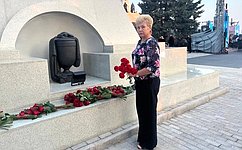 О. Бас посетила церемонию открытия мемориального комплекса «Острая Могила»