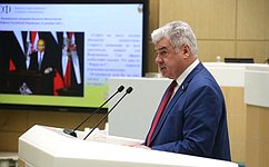 В. Бондарев представил информацию о деятельности в качестве полномочного представителя Совета Федерации в Следственном комитете России