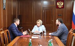 В. Матвиенко и губернатор Запорожской области обсудили особенности социально-экономического развития региона