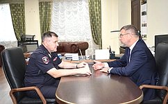 Н. Владимиров провел рабочую встречу с министром внутренних дел по Чувашской Республике Сергеем Кондрашовым