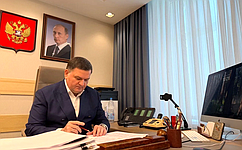 С. Перминов подключился к аппаратному ВКС-совещанию в Ленинградской области