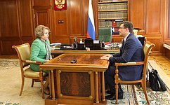 Председатель СФ В. Матвиенко провела встречу с губернатором Нижегородской области Г. Никитиным