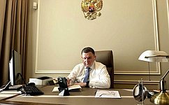 С. Перминов подключился к «аппаратному» ВКС-совещанию в Ленинградской области
