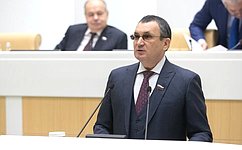 Н. Федоров выступил на заседании СФ с информацией о своей работе в качестве полномочного представителя палаты в Государственной Думе