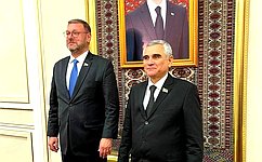 Federation Council delegation led by Konstantin Kosachev pays official visit to Turkmenistan