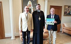 Н. Федоров провел встречу с митрополитом Чебоксарским и Чувашским Савватием и исполнительным секретарем ICTD И.Руновым