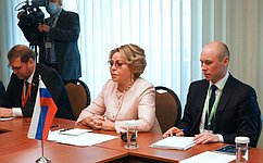 Председатель СФ В. Матвиенко провела встречу с Председателем Парламентской Ассамблеи Совета Европы Х. Дамсом