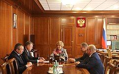 В. Матвиенко провела встречу с руководством Астраханской области