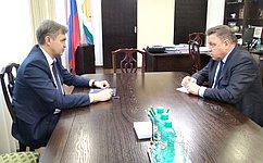 В. Тимченко провел встречу с председателем регионального Законодательного собрания Кировской области Р. Бересневым