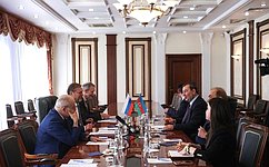 К. Косачев провел встречу с делегацией Милли Меджлиса Азербайджанской Республики