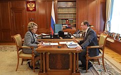 Председатель Совета Федерации провела встречу с губернатором Самарской области
