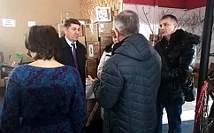 А. Шевченко посетил центр сбора гуманитарной помощи в Оренбурге