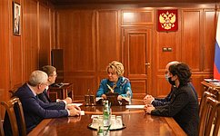 Председатель СФ провела встречу с губернатором Челябинской области и председателем Законодательного Собрания