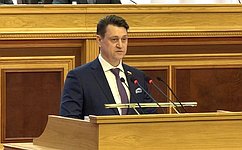 О. Голов выступил на заседании Государственного Собрания – Курултая Республики Башкортостан с докладом о своей деятельности в качестве сенатора за 2025 год