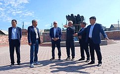 Б. Жамсуев ознакомился с ходом благоустройства территорий и развитием производств в Могойтуйском округе Забайкалья