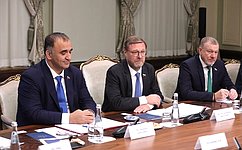 Konstantin Kosachev and Mohmad Akhmadov meet with Ambassador Extraordinary and Plenipotentiary of the Sultanate of Oman in the Russian Federation