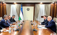 Состоялась встреча сопредседателей Комиссии по сотрудничеству Совета Федерации и Сената Олий Мажлиса Узбекистана